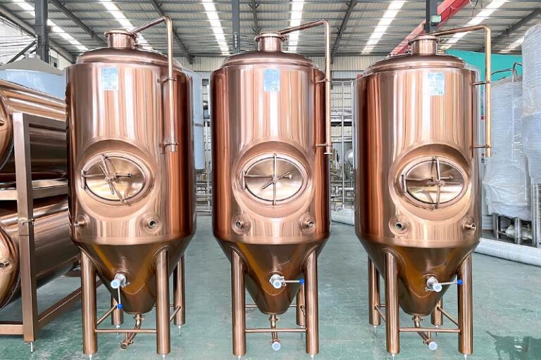 Types of commercial beer fermentation tanks