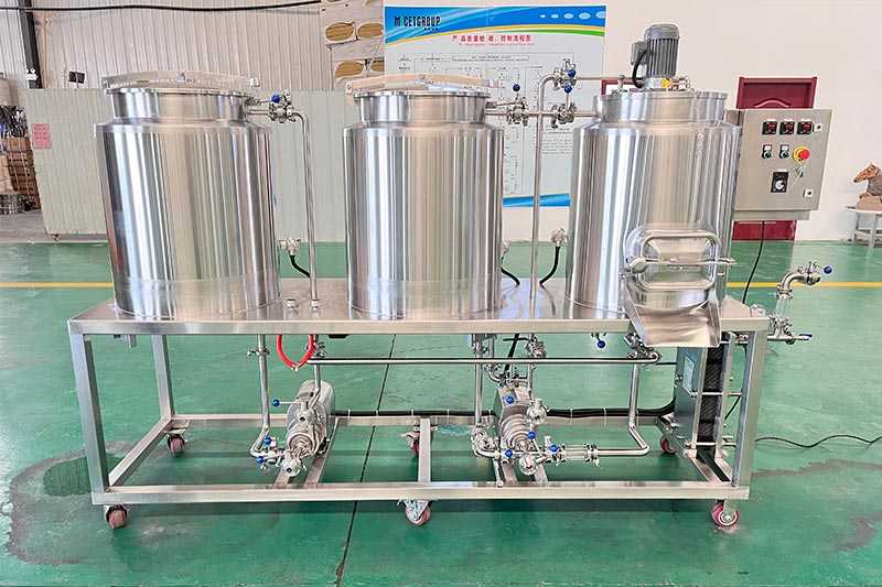 100L 3 vessel automatic brewing equipment production completed