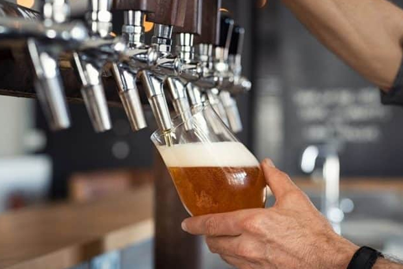 Brewing process in a brewery