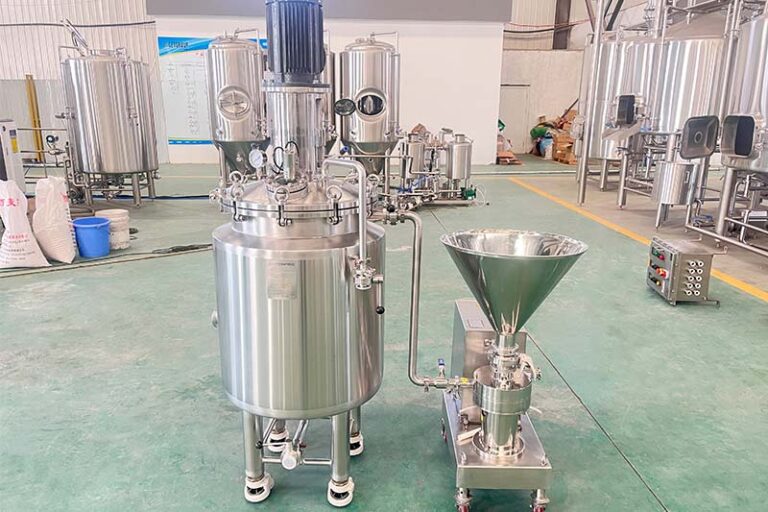 The 100L mixing tank has been produced and is ready to be put into use